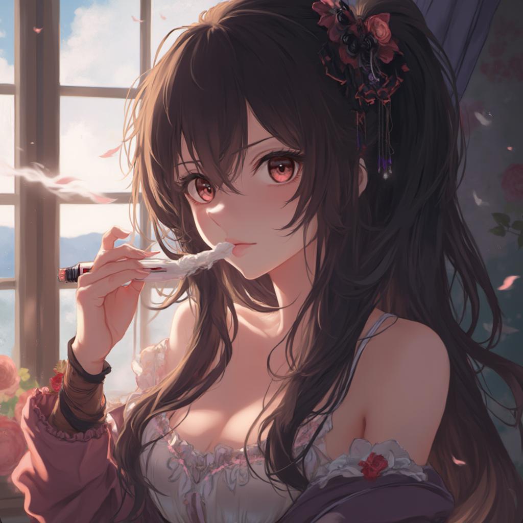 Anime illustration of iqos 充電 完了
